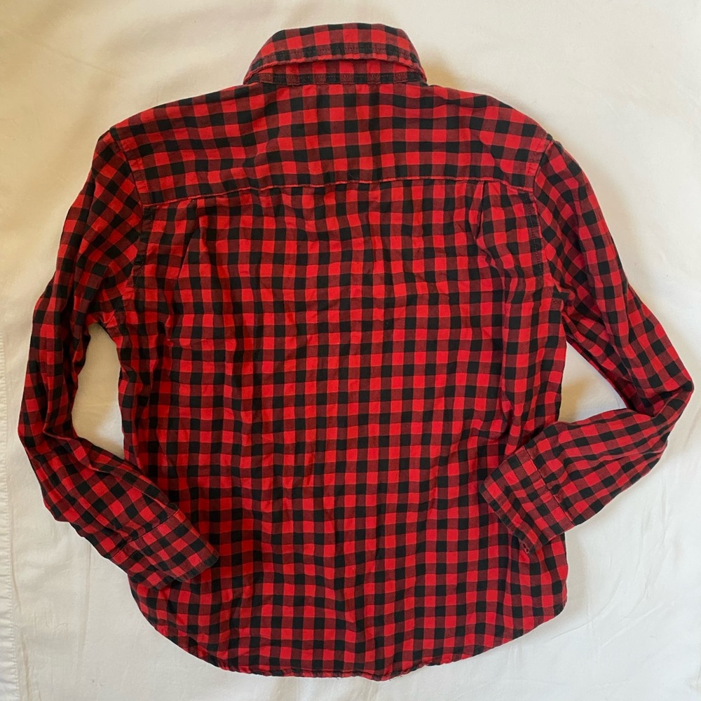 Polo Ralph Lauren 100% Cotton Red Black Check Casual Button Down Shirt Boys 6 - Picture 6 of 10